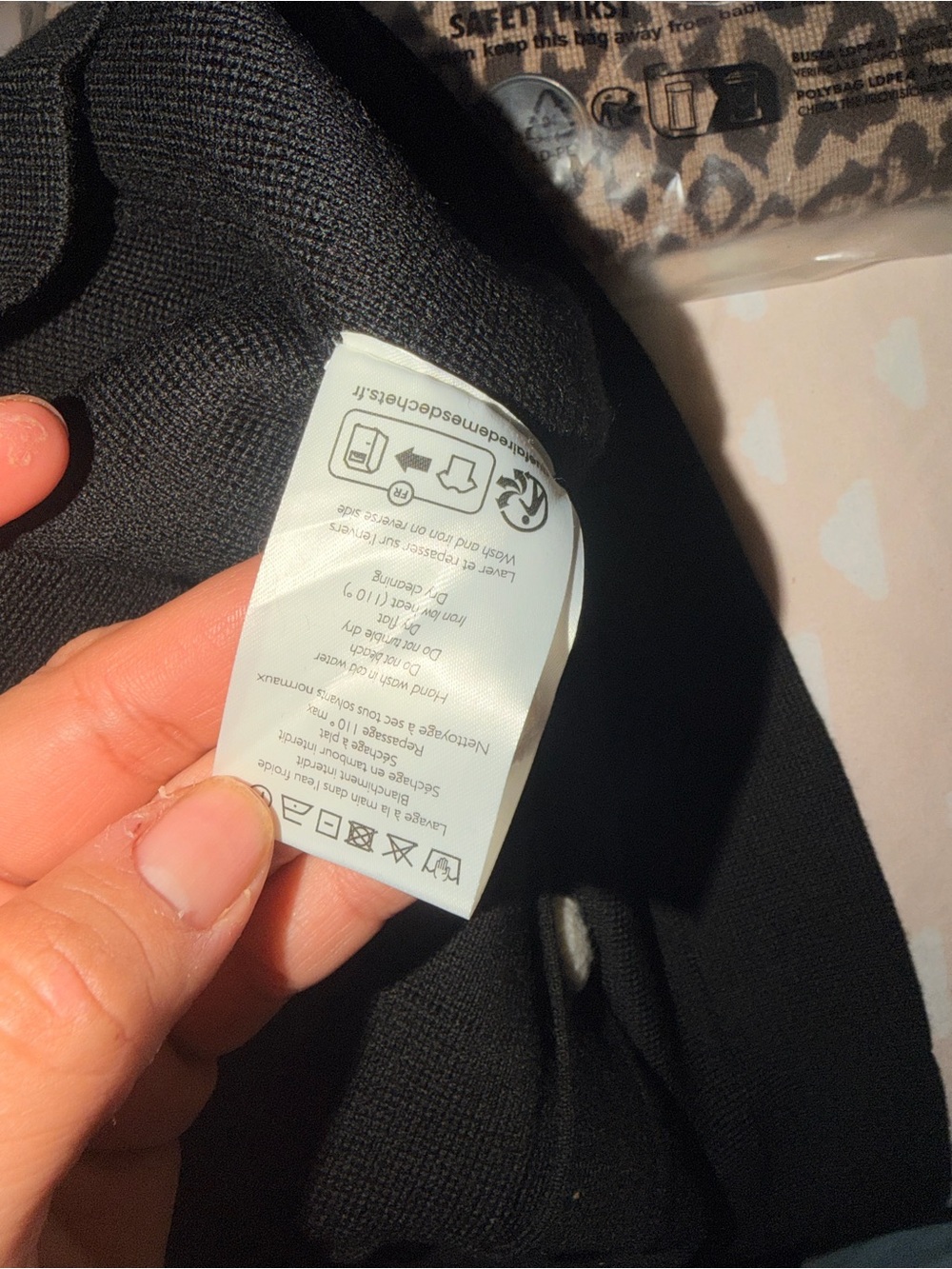 Sézane Black Cardigan with White Trim - Picture 7 of 7